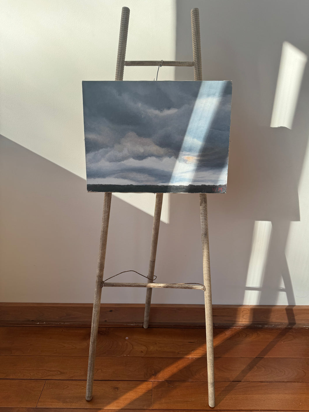 Original cloud painting on canvas
