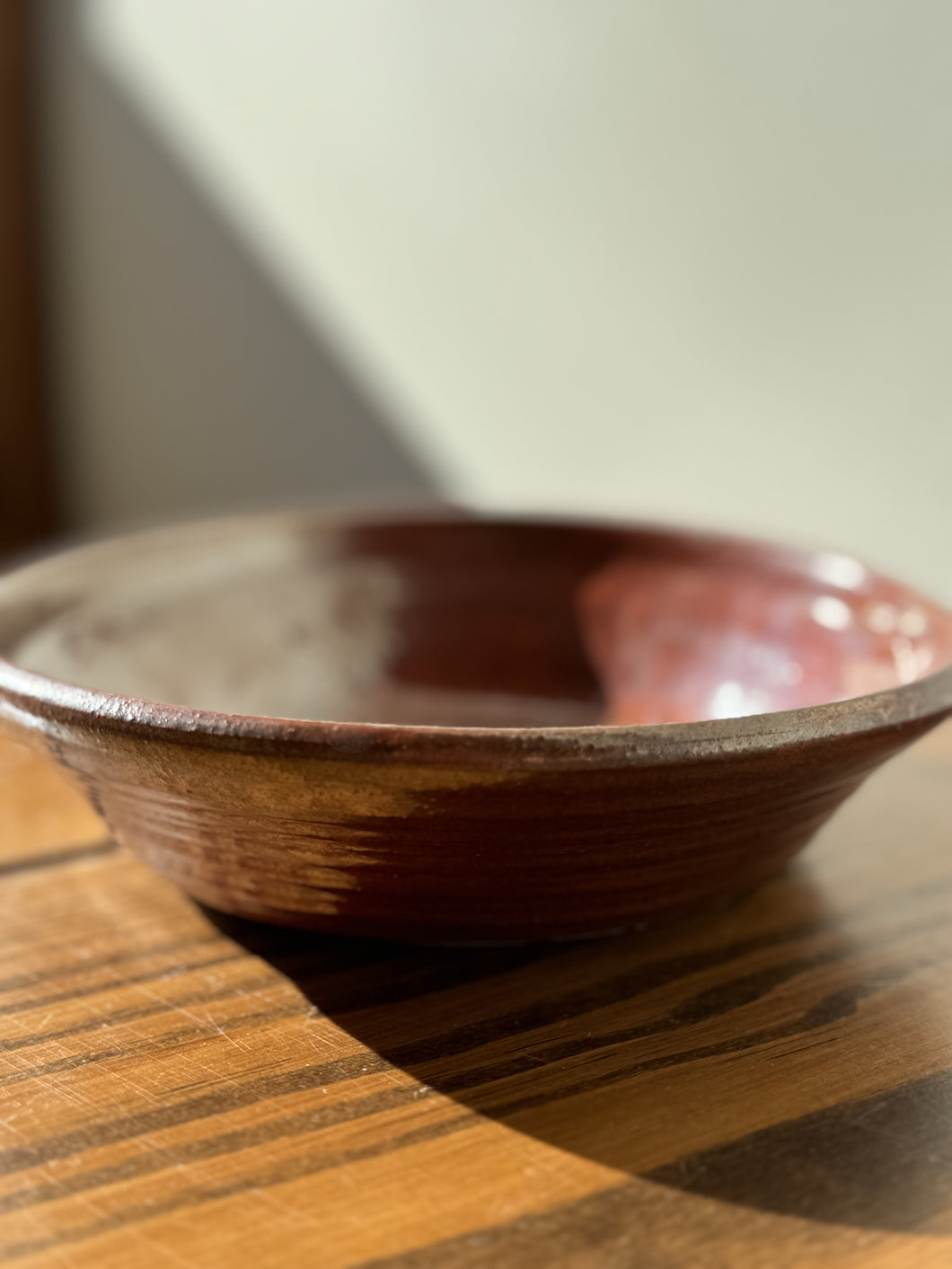 hand thrown ceramic bowl in rust