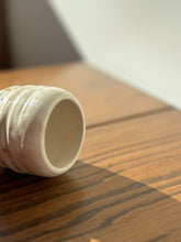 Load image into Gallery viewer, primitive ceramic mini vase in ivory
