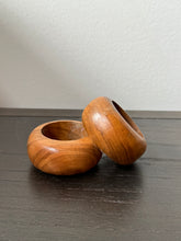 Load image into Gallery viewer, pair of wooden napkin rings
