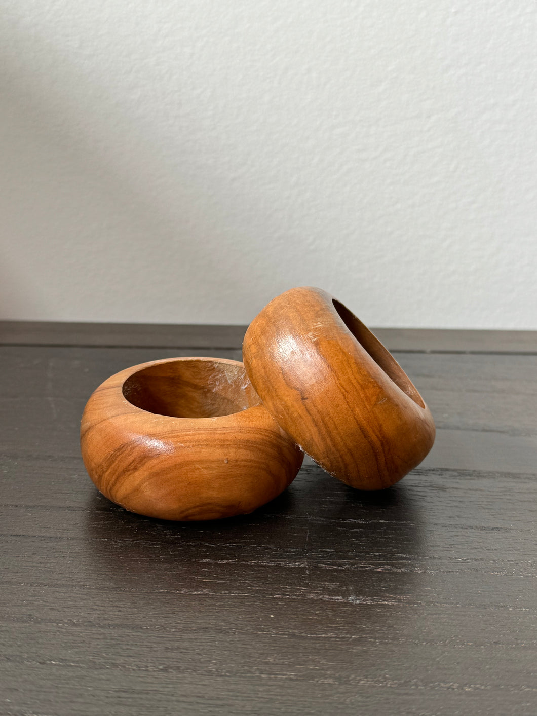 pair of wooden napkin rings