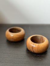 Load image into Gallery viewer, pair of wooden napkin rings
